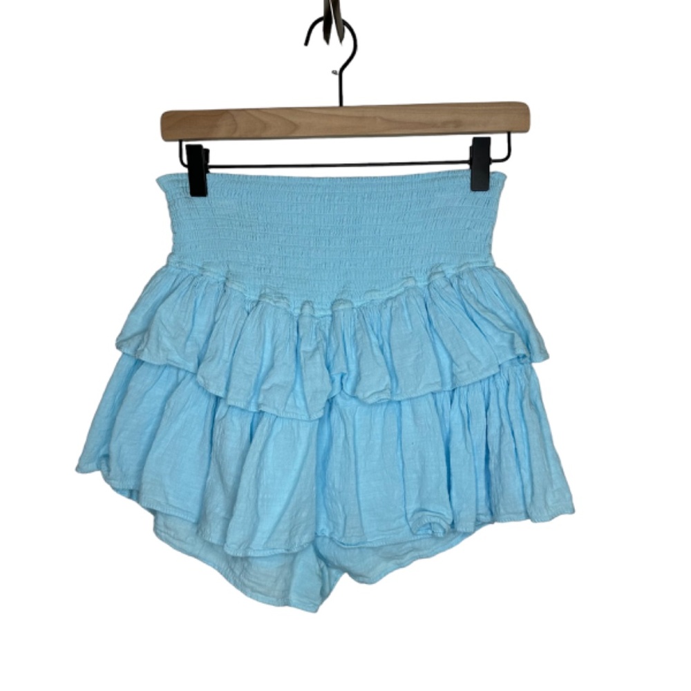 Blanco Blue Ruffle Mini Skort, Size: Large - Picture 3 of 5